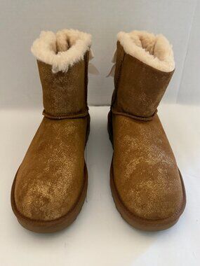 UGG Mini Bailey Glimmer Bow Booties